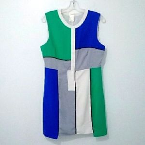 Esley colour block sleeveless shift dress